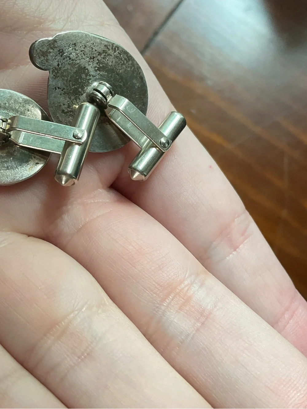 Vintage Sterling Turquoise Native American CuffLinks
